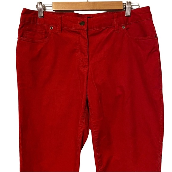 Lands’ End F1 Red Corduroy Pants #422488 Size 10 - Picture 2 of 13